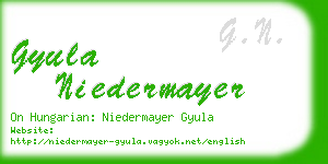 gyula niedermayer business card
